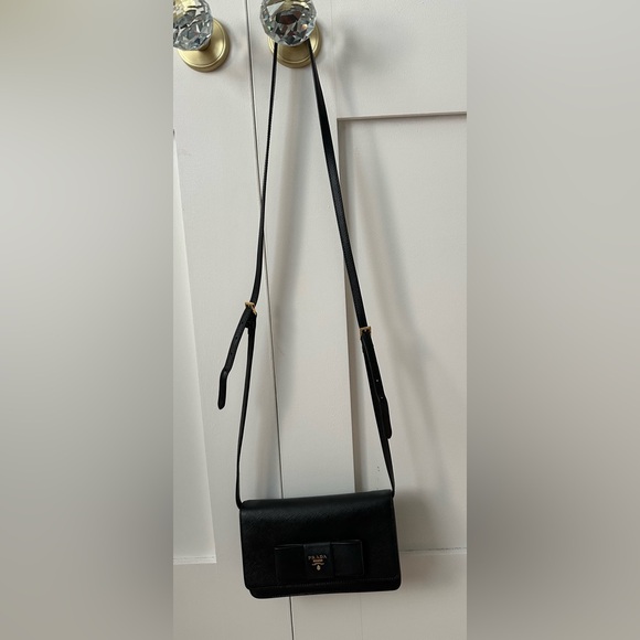 Prada Black Saffiano Bow crossbody - Picture 15 of 15
